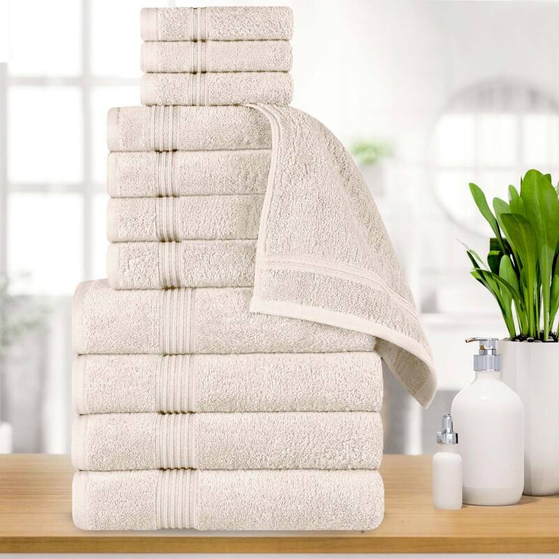 Superior Heritage Egyptian Cotton Absorbent 12-Piece Towel Set