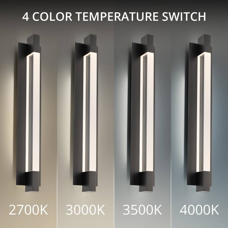 Heliograph 18in LED Outdoor Wall Light 2700K in Black