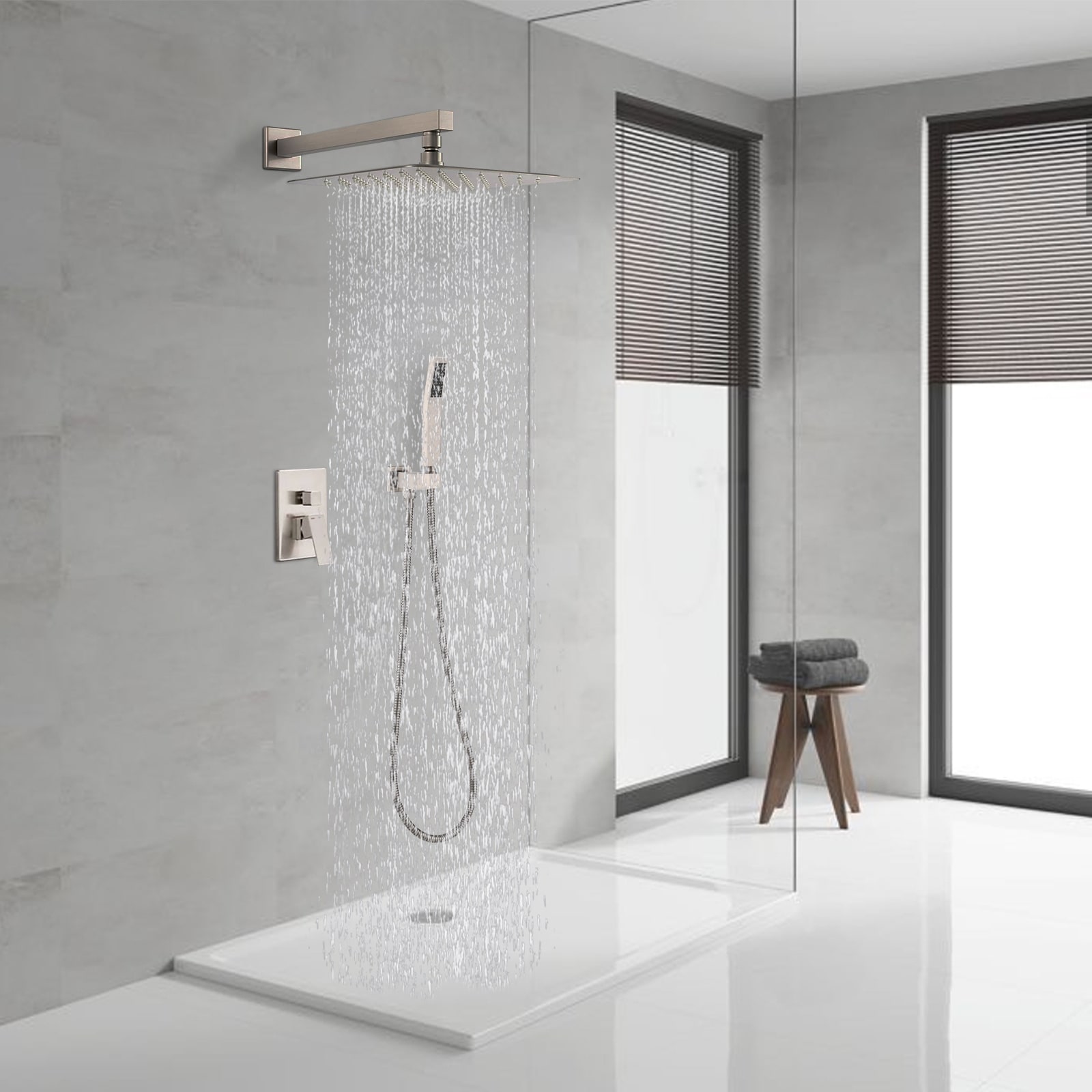 12 Wall Mount Luxury Thermostatic Shower System with Digital Display