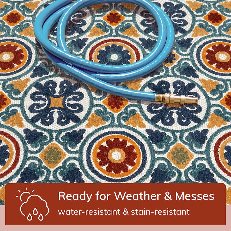 Well Woven Dorado Audun Modern Indoor Outdoor Geometric Area Rug