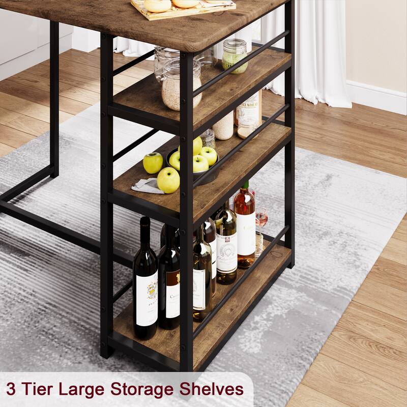 Dining Table Set for 2, Counter Height Kitchen Table and Chairs