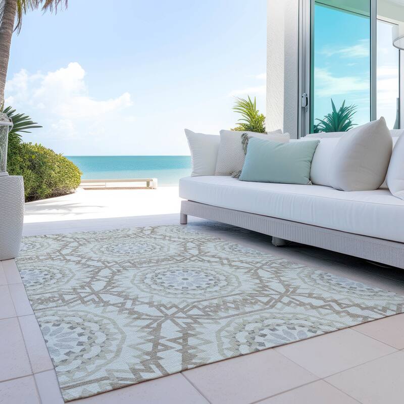 Machine Washable Indoor/ Outdoor Chantille Boho Moroccan Rug