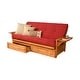 preview thumbnail 32 of 34, Somette Phoenix Butternut Futon Set with Storage Drawers and Mattress
