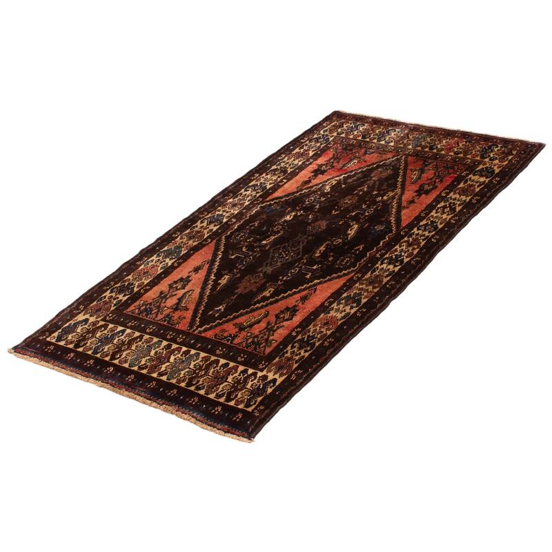 ECARPETGALLERY Hand-knotted Andelz Copper Wool Rug - 3'9 x 6'11