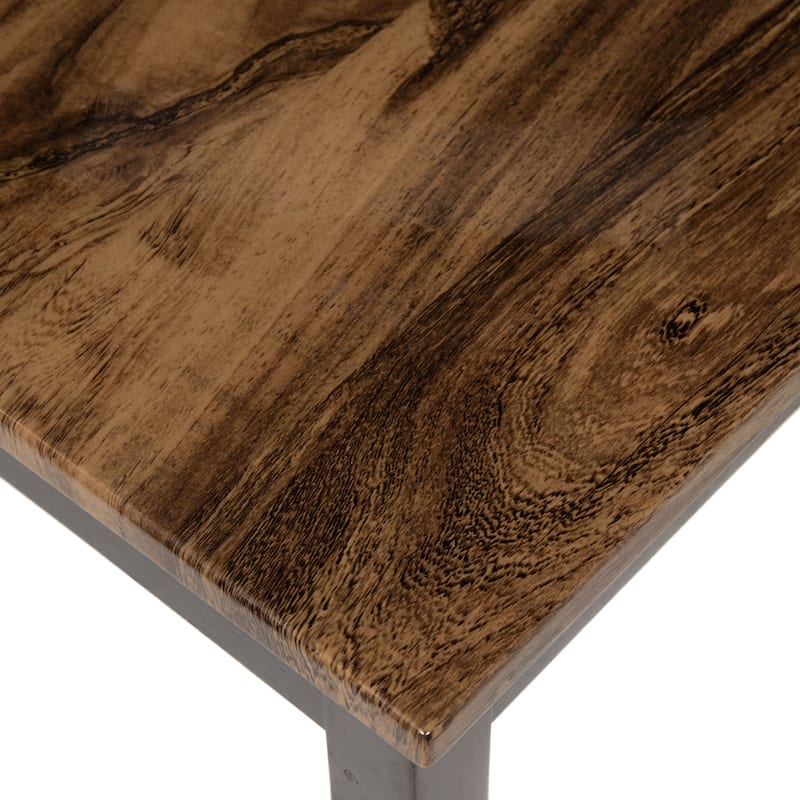 Gendt Industrial Walnut Wood 2-Tone 3-Piece Counter Height Table Set by Copper Grove