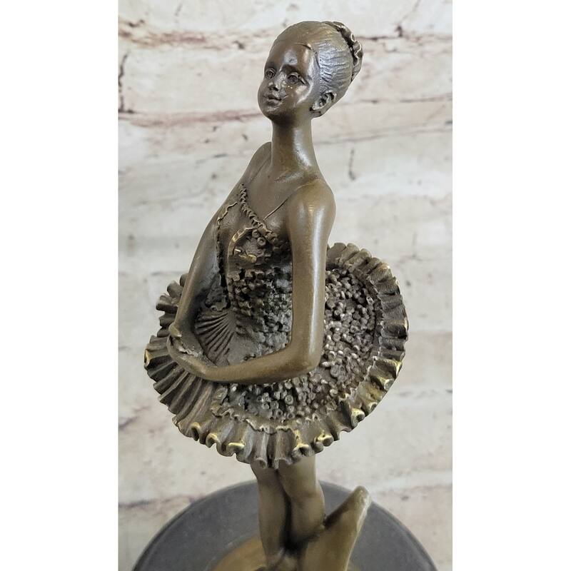 Art Deco Hot Cast Bronze Graceful Ballerina Ballet Statue Sculpture Gift Decor