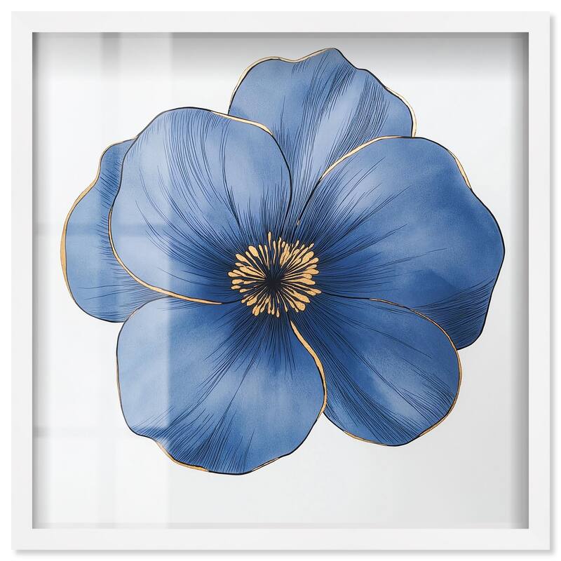 Blue Brilliance II Shadowbox by Art Remedy - White - 16" x 16"