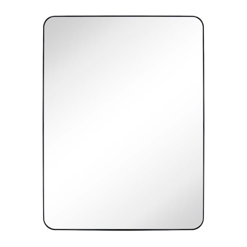 TEHOME Veion Rectangle Metal Wall Mirror - 30" x 40" - Black
