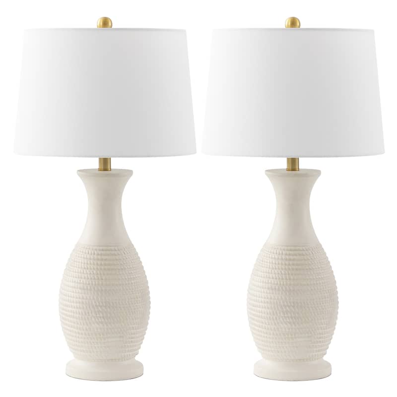 SAFAVIEH Lighting Bentlee Grey 30-inch LED Table Lamp (Set of 2) - 15"W x 15"D x 30"H