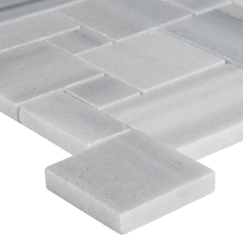 Ackland AKM-S-12X12PTP-CA 12" x 12" Marble Block Random Floor and Wall