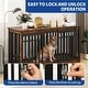 preview thumbnail 4 of 38, Moasis Extra Large Dog Crate Furniture with Sliding Doors