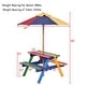 preview thumbnail 5 of 8, 4 Seat Outdoor Kids Picnic Table Bench Set with Removable Umbrella