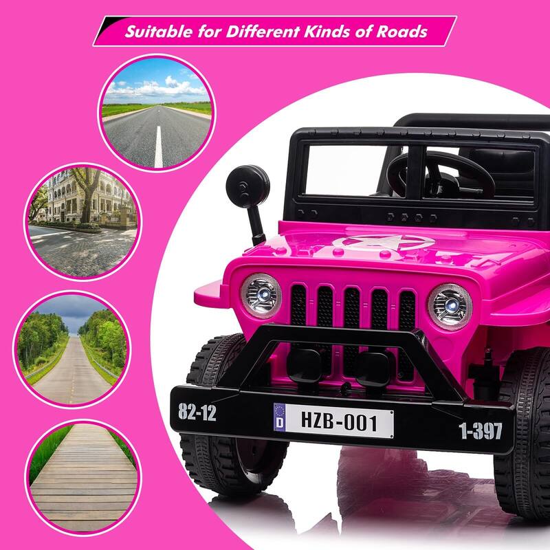 12V Electric Ride-On Truck Car with Remote Control, Kids Ride On Car with MP3