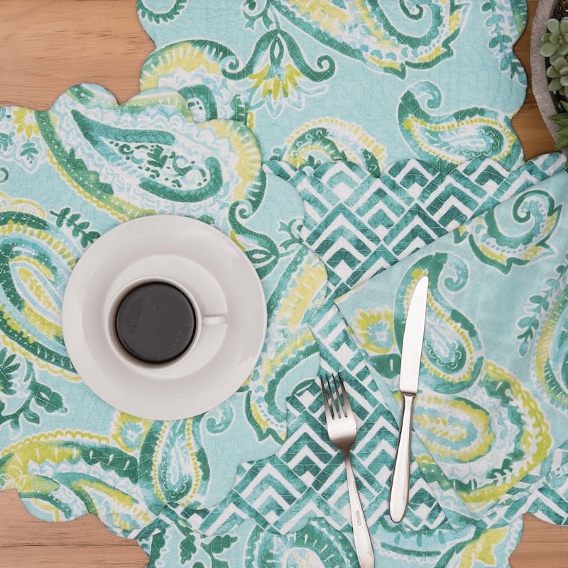 Jade Cotton Reversible Napkin Set of 6 - Set of 6