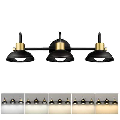 3/4/5 Light 15W LED Gooseneck Black Bathroom Vanity Light