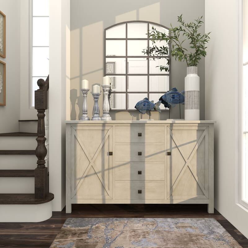 Gray, Green, Brown or Blue Wooden Distressed Turned Decorative Candle Holder (Set of 3)