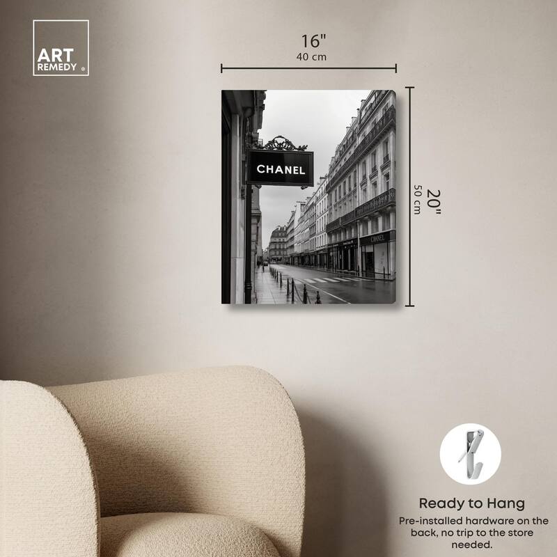 Parisian Fashion Star Canvas by Art Remedy, Gallery Wrapped