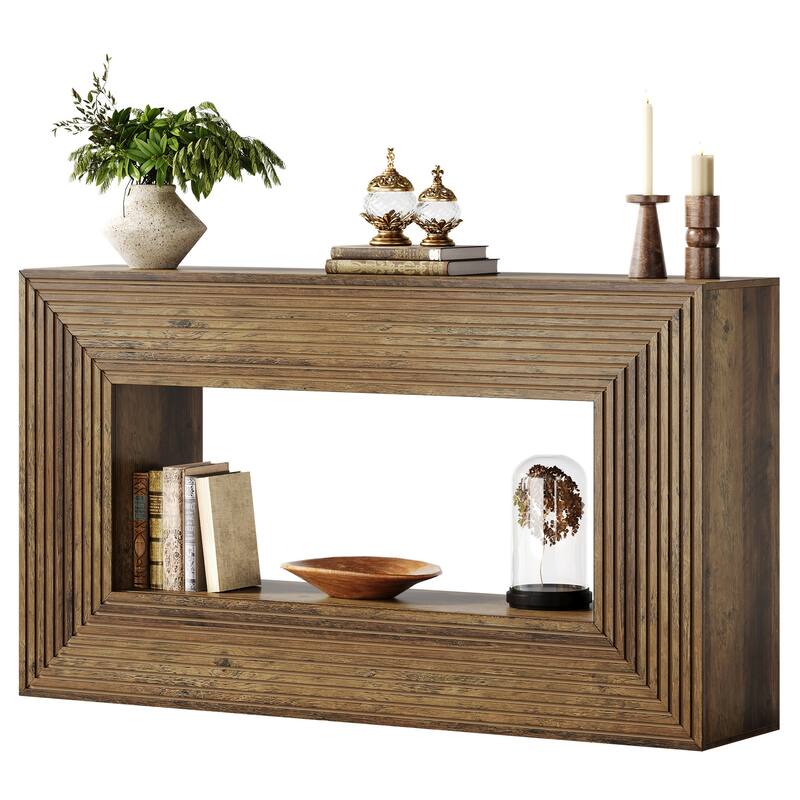 59-Inch Wood Console Sofa Entryway Accent Table for Living Room