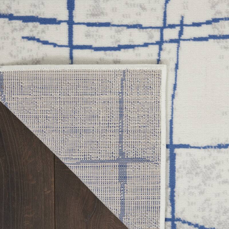 Power Loomed Distressed Geometric Abstract Modern Stain Resistant Area Rug - 60' X '36' X '0.39