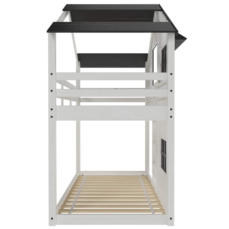 Modern Farmhouse Twin Over Twin Bunk Bed