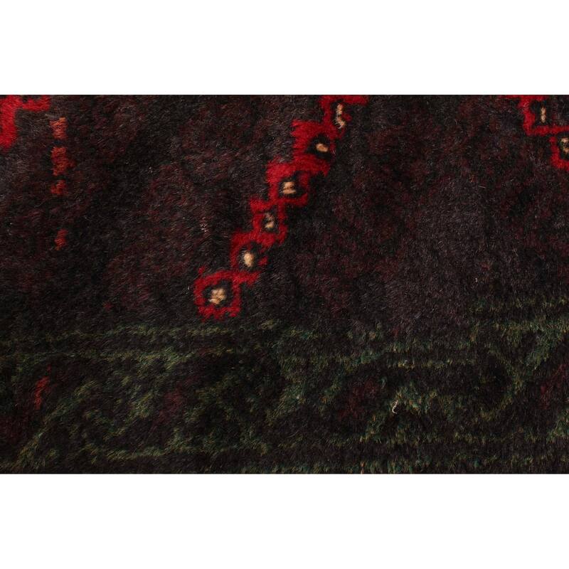 ECARPETGALLERY Hand-knotted Teimani Dark Brown Wool Rug - 3'4 x 6'1