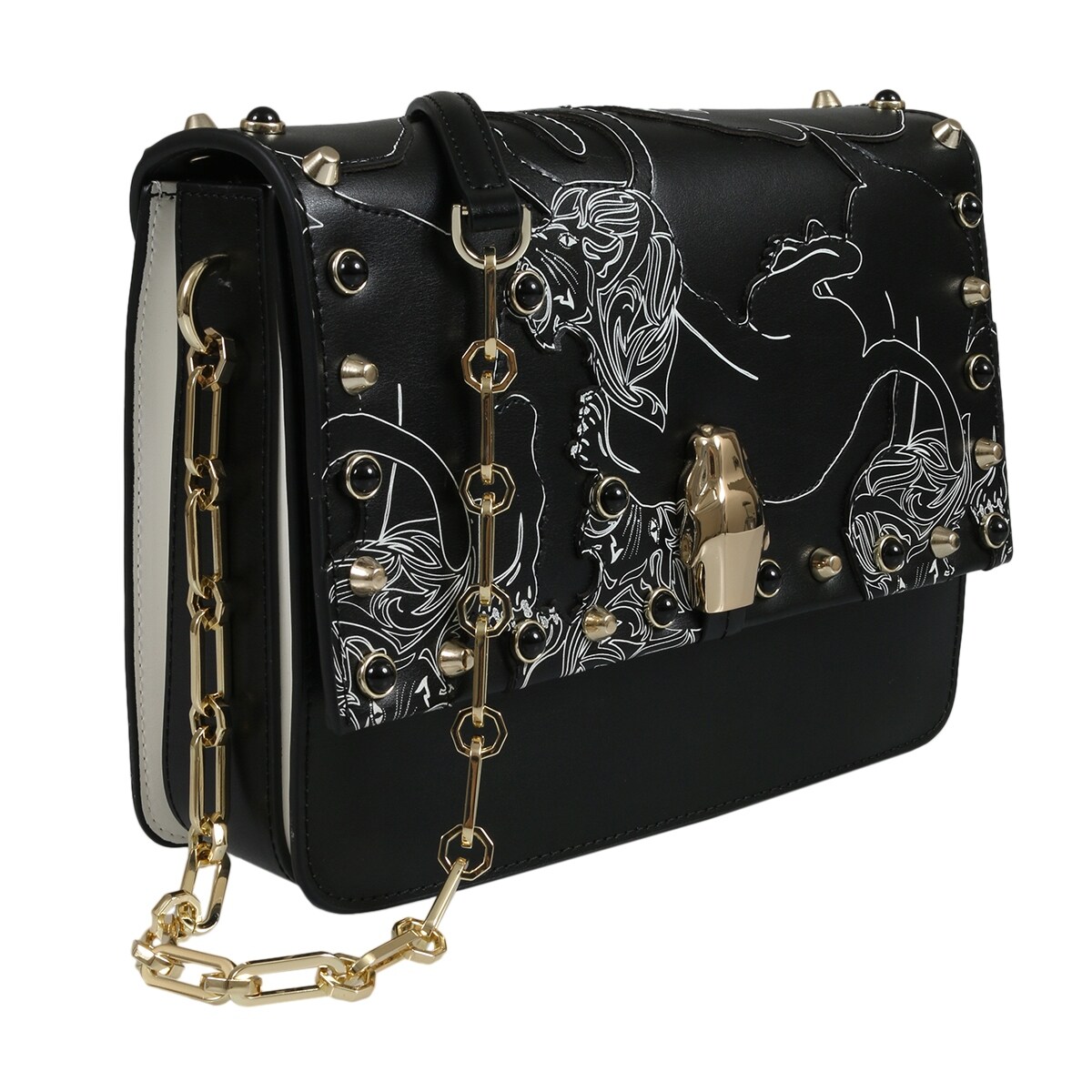 Roberto Cavalli HXLPDN 999 Black Shoulder Bag for Womens