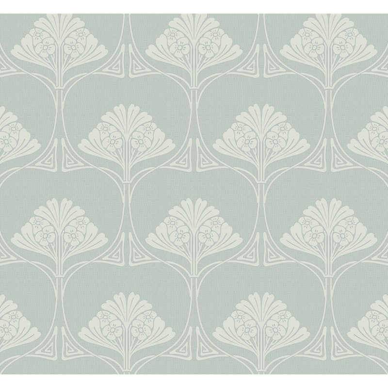 NextWall Deco Floral Peel and Stick Wallpaper - 27 in. W x 18 ft. L - Aloe Mist