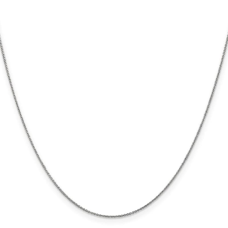 Curata 14k White Gold .8mm Round Cable Chain Necklace