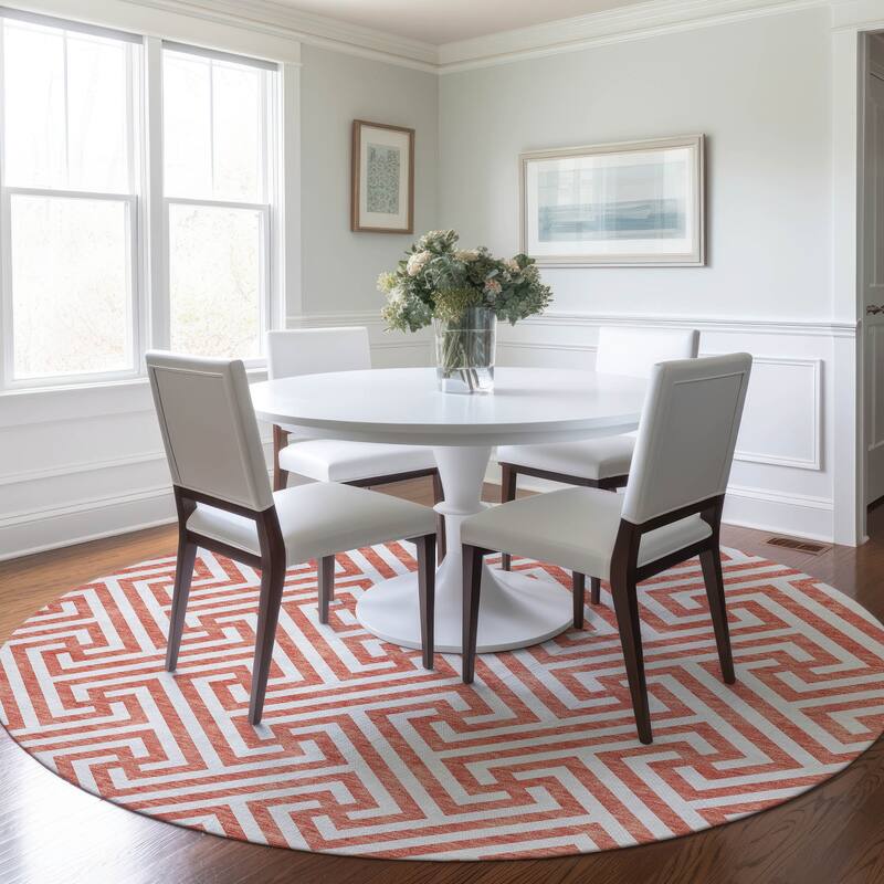 Machine Washable Indoor/ Outdoor Chantille Geo Modern Rug