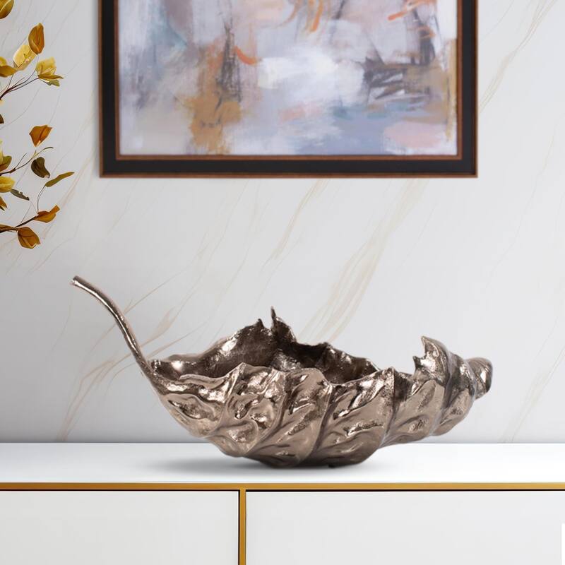 Aspen Leaf Cast Aluminum Bowl