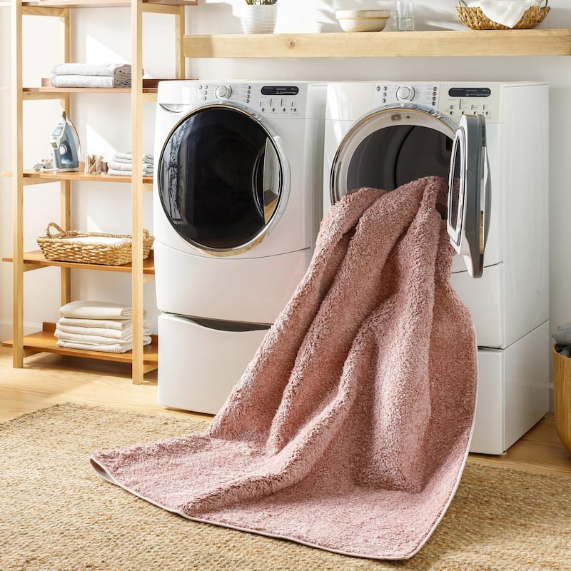 Livabliss Alfombra Machine Washable Plush Area Rug