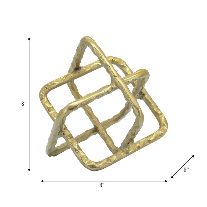 Sagebrook Home Decorative Metal Sculpture with Geometric Openwork Design