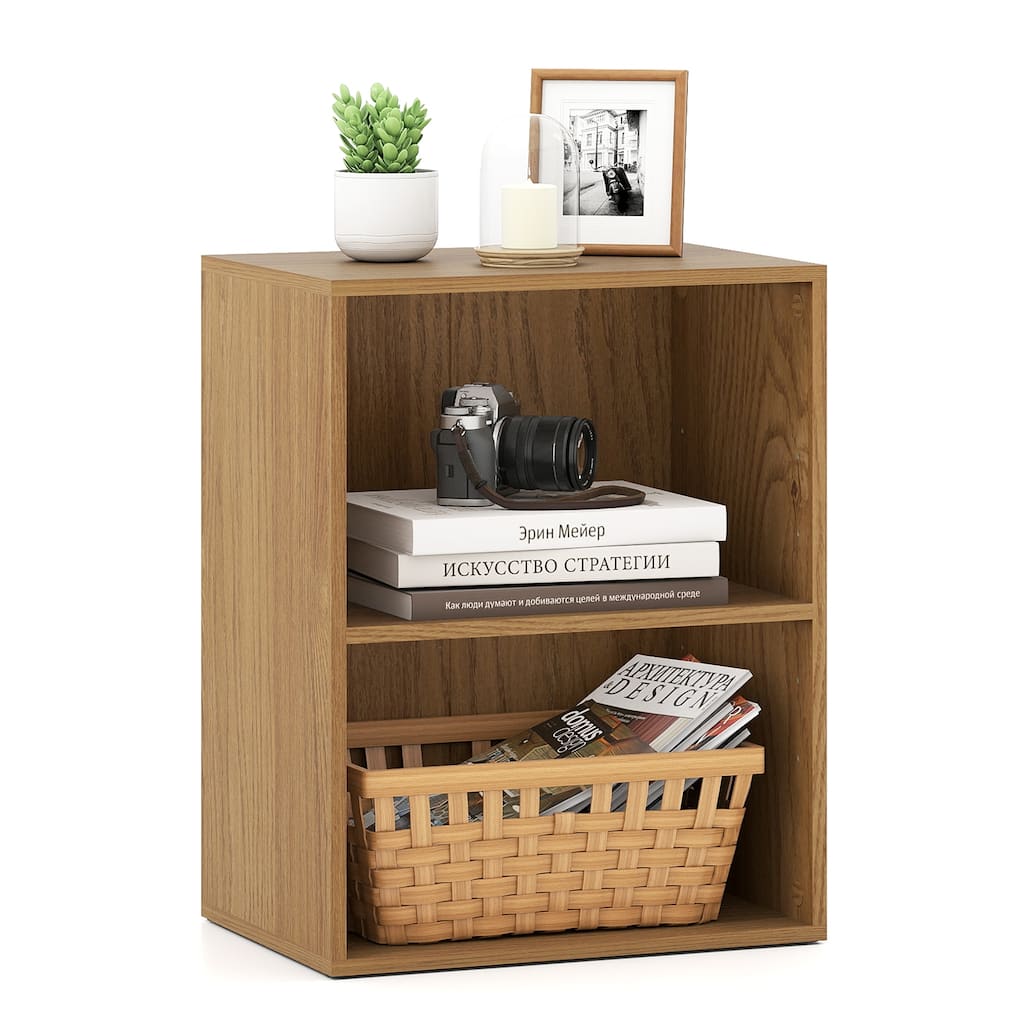 Gymax 2-Cube Bookcase w/ 5-Position Adjustable Shelf Anti-Toppling