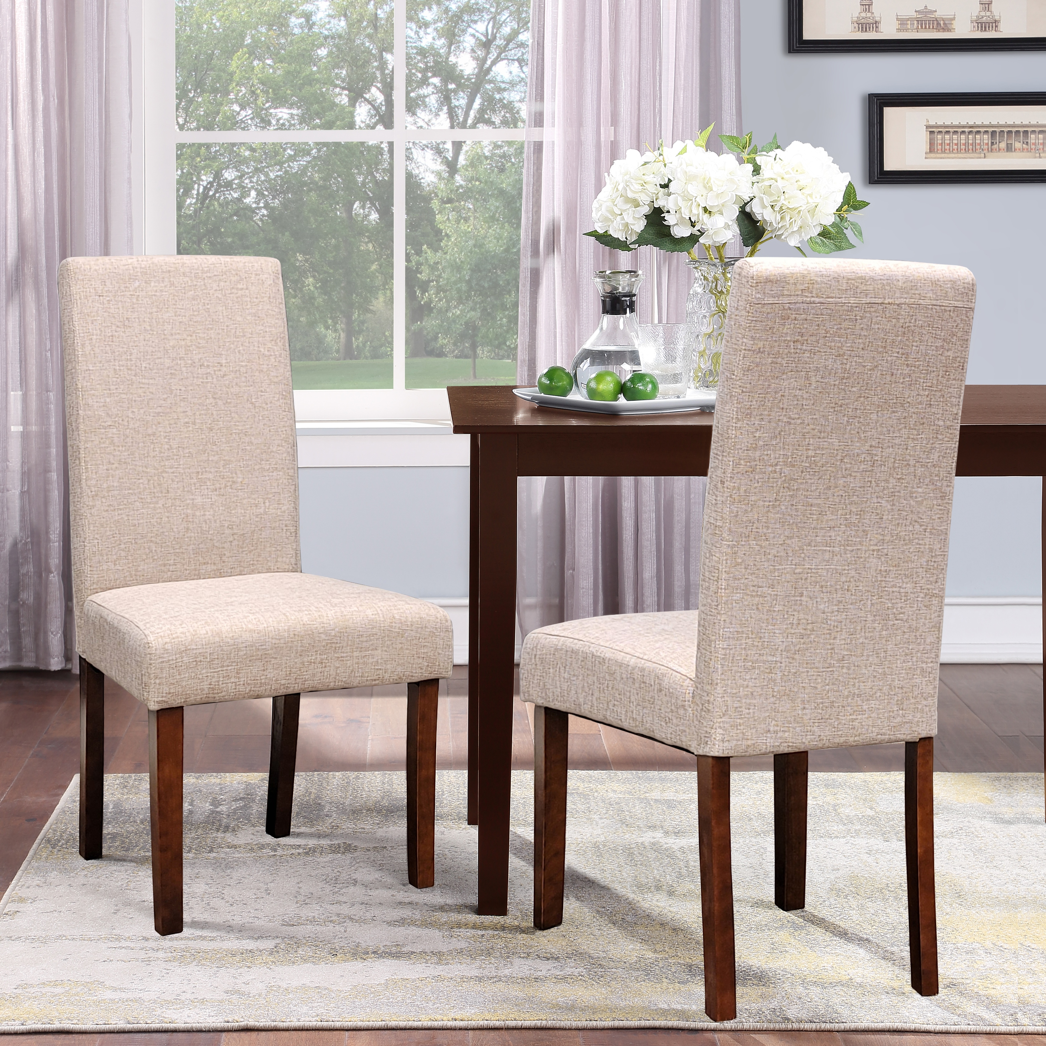 Seville Linen Dining Chairs Set of 2 On Sale Bed Bath