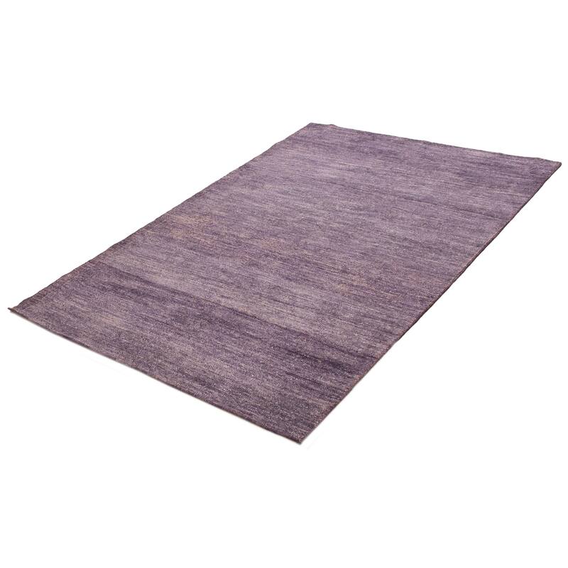 ECARPETGALLERY Hand-knotted Loreto Purple Silk Rug - 5'9 x 8'9