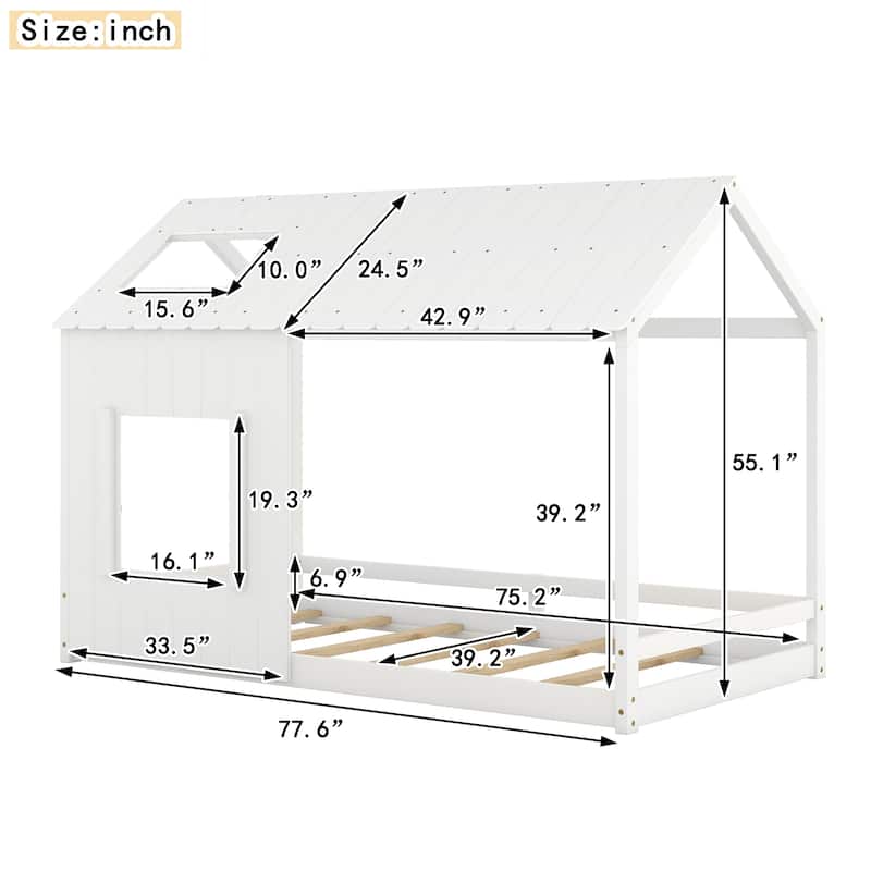 Wooden House Shape/ Car Shape Platform Bed with Slat