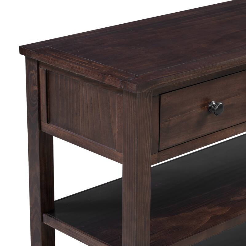Console Table with Two Open Shelves