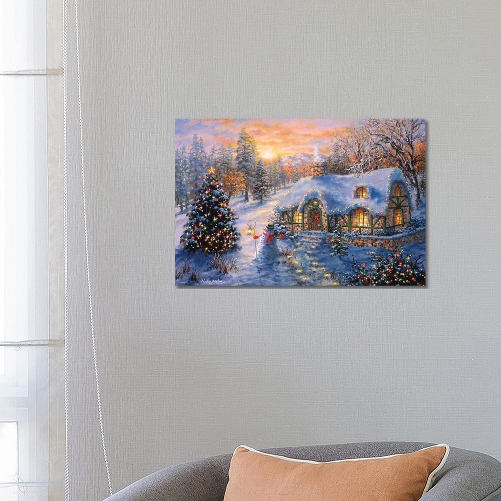 iCanvas "Christmas Cottage I" by Nicky Boehme Canvas Print