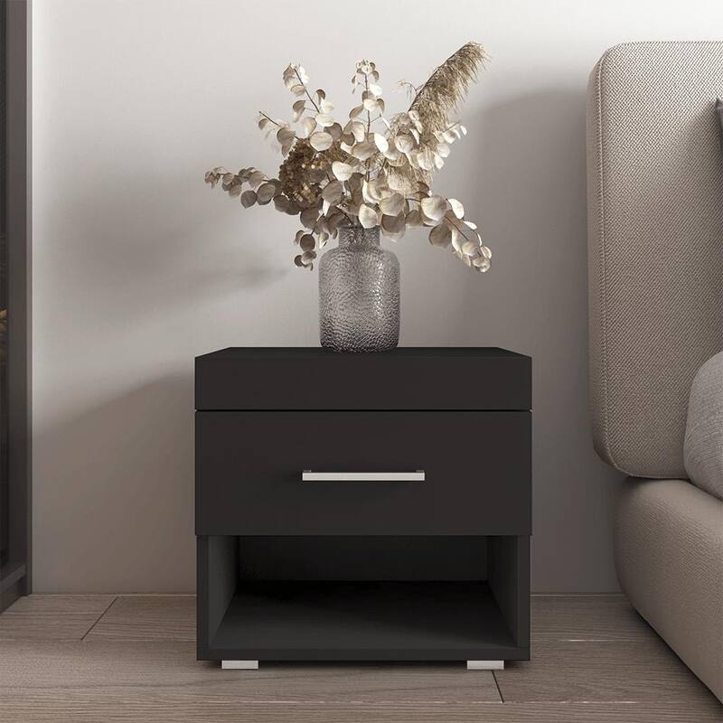 Perth 1D 17" Nightstand - Black