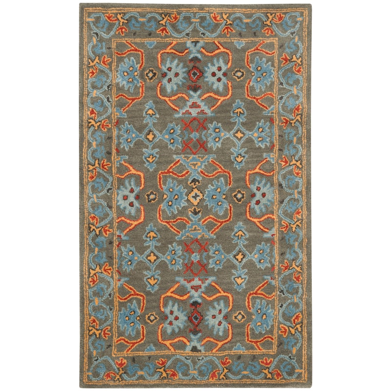 SAFAVIEH Handmade Heritage Ikat Pendant Traditional Oriental Wool Rug