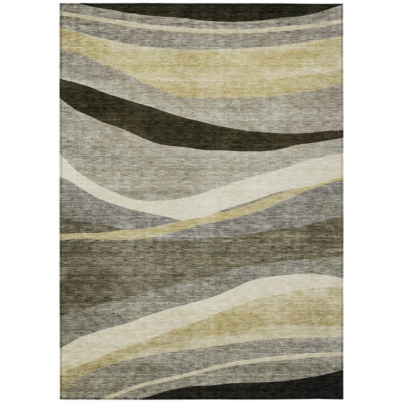 Machine Washable Indoor/ Outdoor Contemporary Deco Chantille Rug
