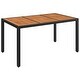 preview thumbnail 41 of 91, vidaXL 3 Piece Patio Dining Set with Cushions Black Poly Rattan - 18.9" x 21.7" x 34.6"