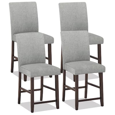 Gymax Set of 4 Bar Stools 24'' Counter Height Pub Kitchen Chairs w/
