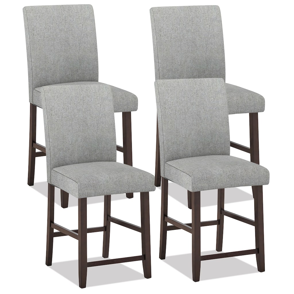 Gymax Set of 4 Bar Stools 24'' Counter Height Pub Kitchen Chairs w/