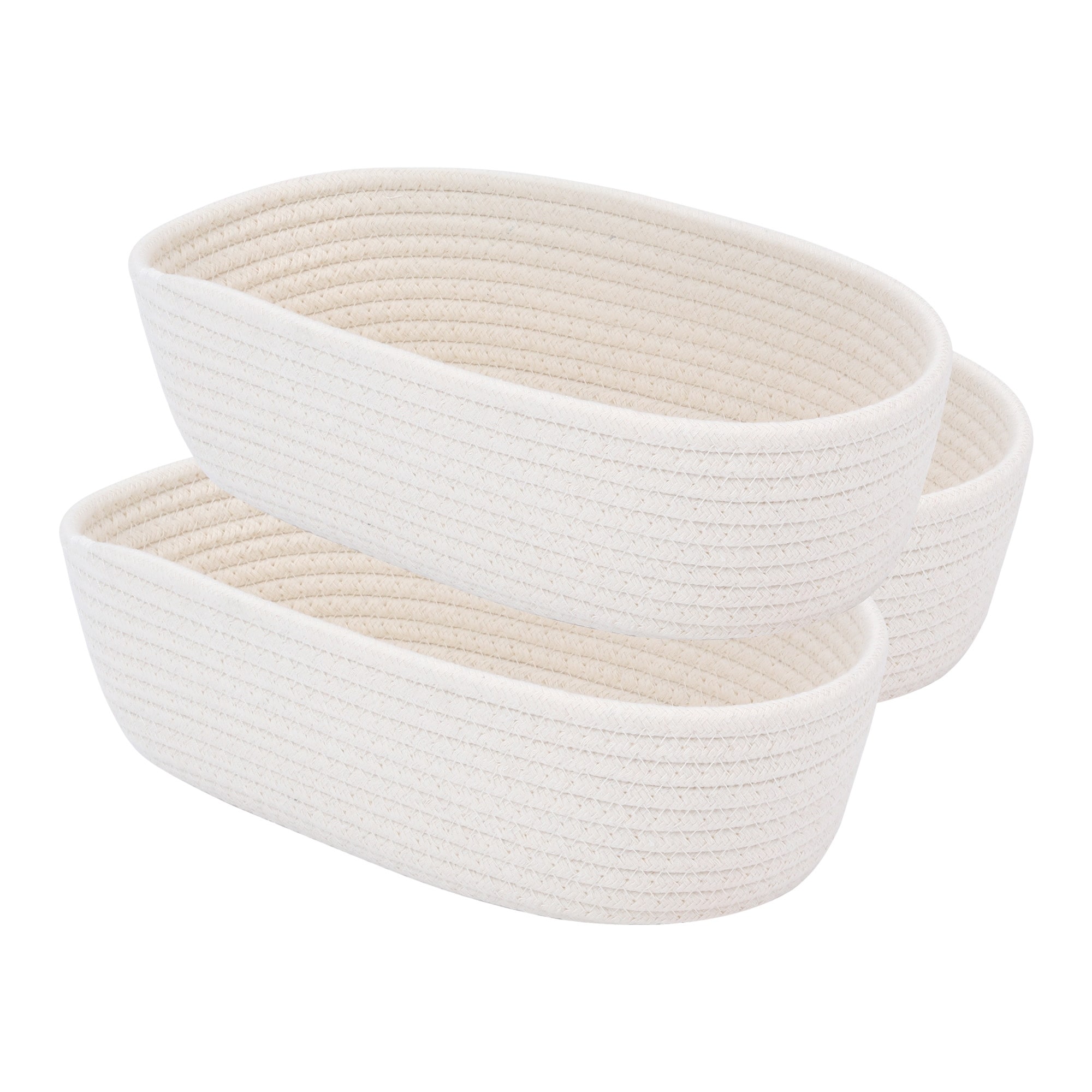 Storage Basket Shelf Closet Bin for Entryway Desk Set of 3