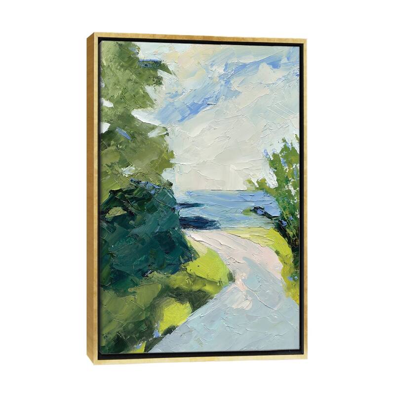 iCanvas "Rounding The Bend" by Toby Gordon Framed Canvas Print - Gold - 40x26