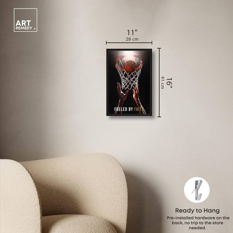 Fueled by Faith Basketball Canvas by Art Remedy