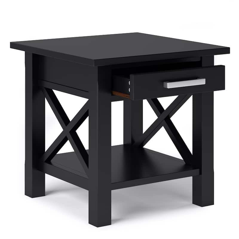 WYNDENHALL Waterloo SOLID WOOD 21 inch Wide Square Contemporary End Side Table - 21 inch Wide