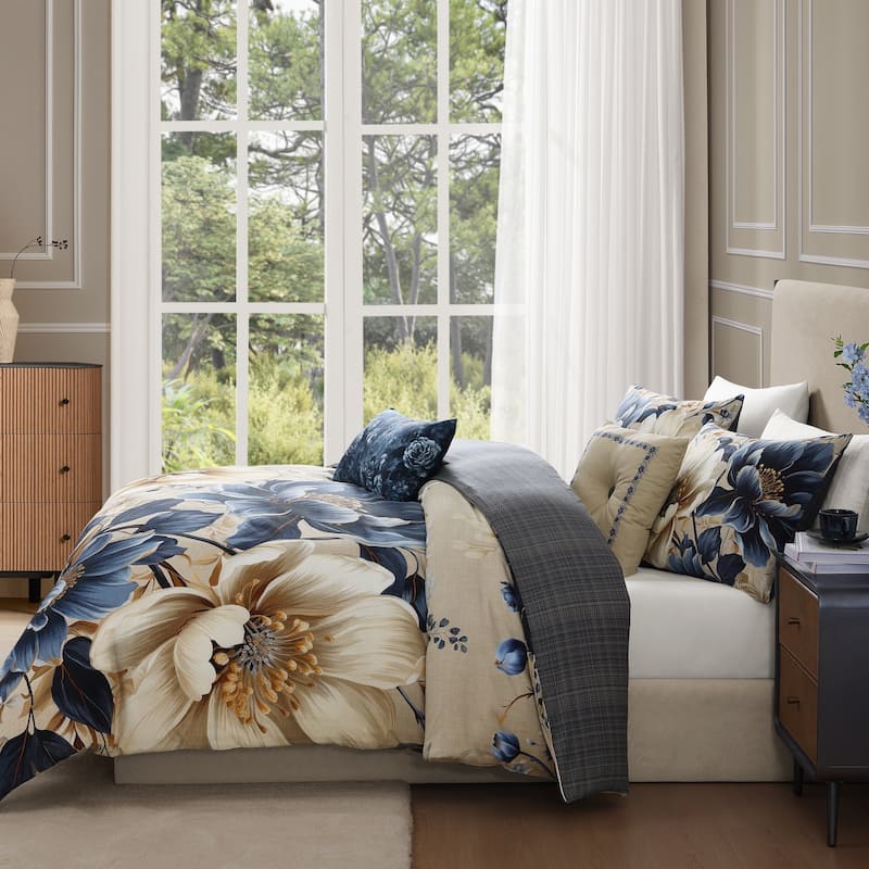 Bebejan English Manor 100% Cotton Sateen 5 Piece Reversible Comforter Set