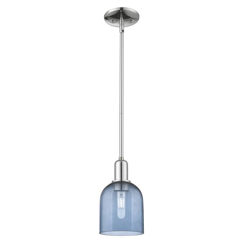 Innovations Lighting Endless Possibilities Arcadia - Bella - 1 Light 6" Stem Hung Mini Pendant - Blue/Polished Chrome
